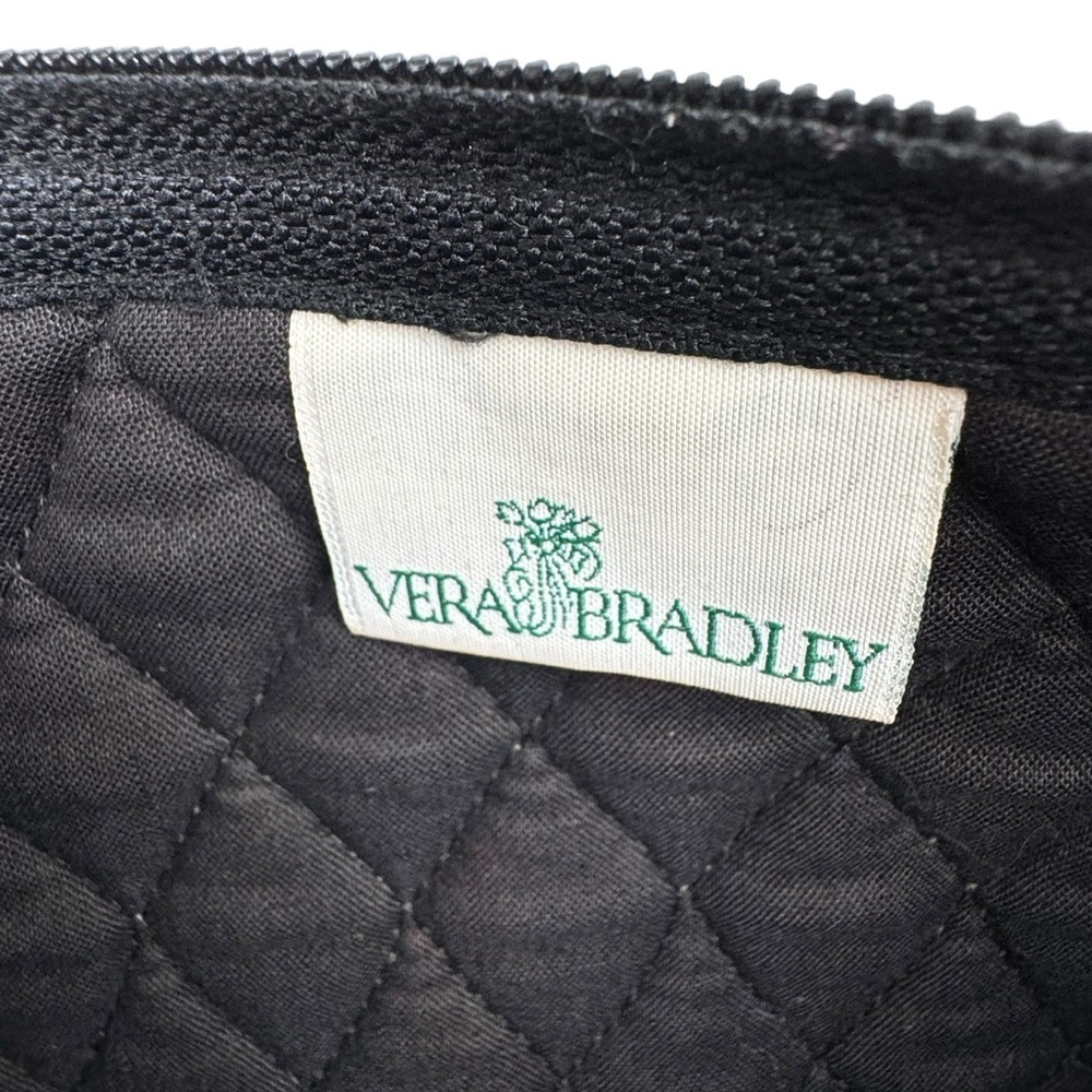 Vera‎ Bradley Petite Ming Elite Quilted Crossbody Purse Retired Floral Black - Picture 10 of 13